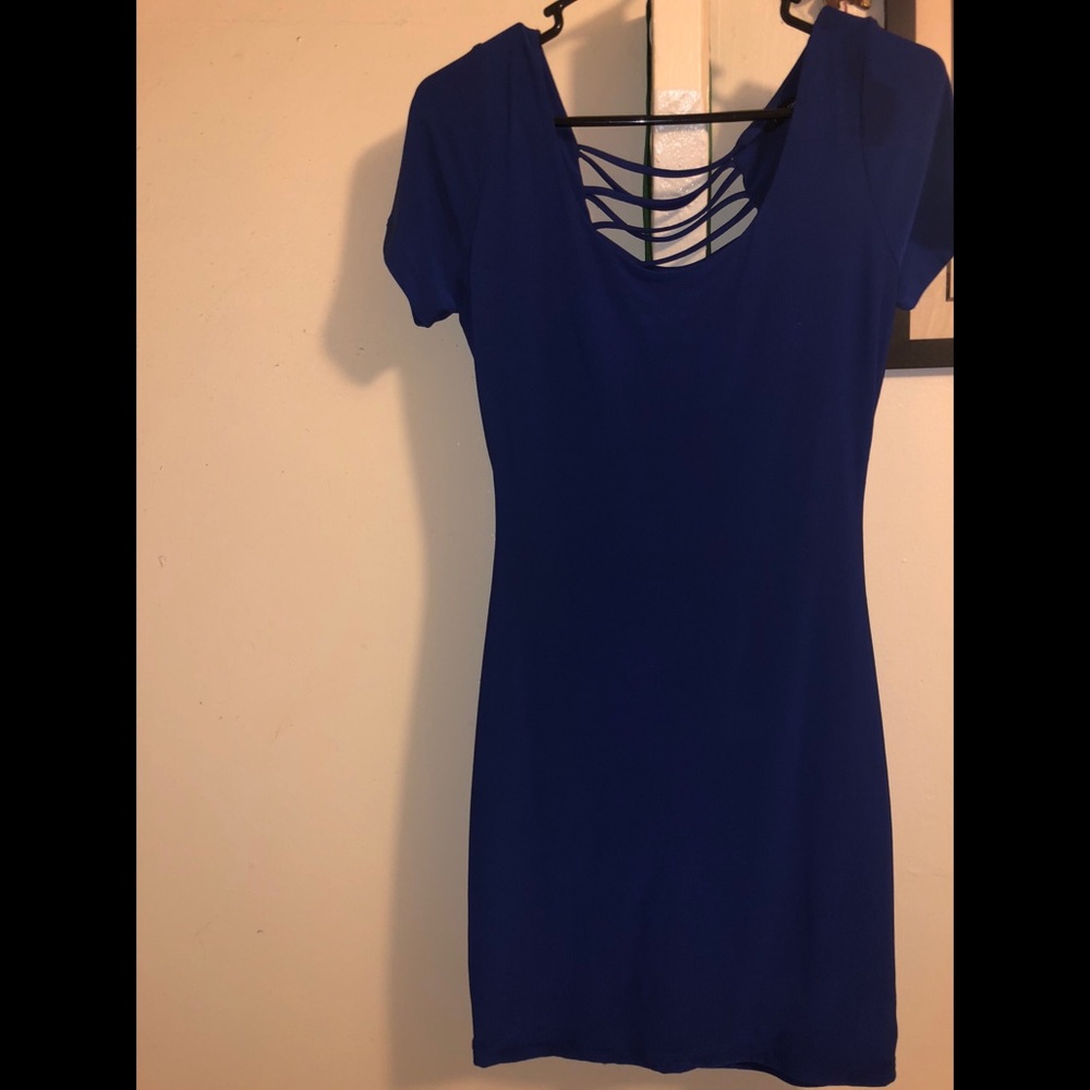 Foreign exchange blue dress